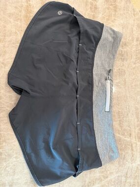 Lululemon Gray Athletic Shorts with Heathered Gray Waistband